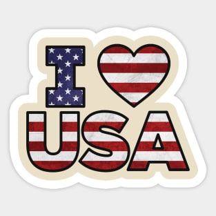 I Love The USA Sticker